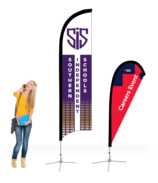 Outdoor Feather Flag Banner Set Ready to Ship! 4.8m Large OPEN Flag Set 